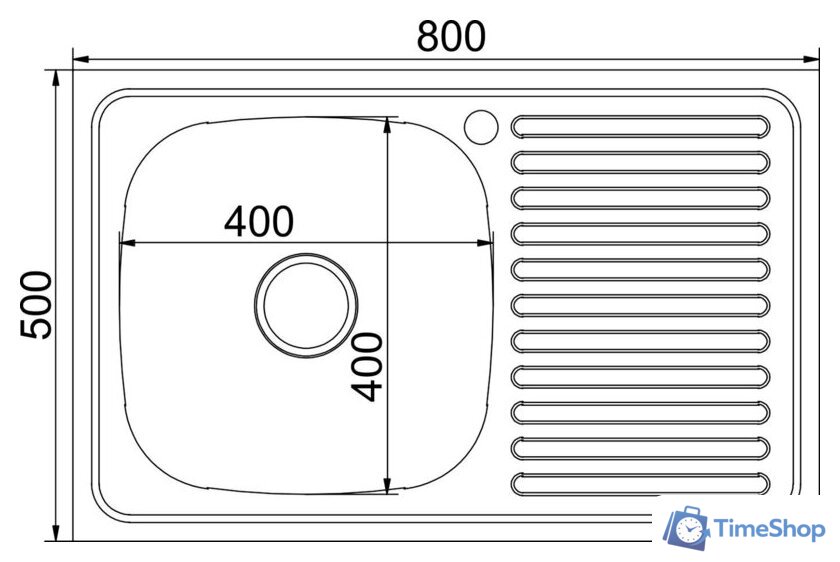 Кухонная мойка Mixline R 555233 (с сифоном) - Изображение №2 — Интернет-магазин Time-Shop