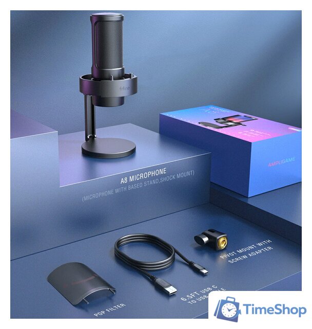 Проводной микрофон FIFINE A8 (черный) - Изображение №5 — Интернет-магазин Time-Shop