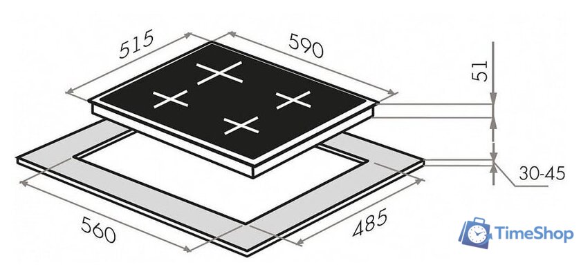 Варочная панель HOMSair HGS646S - Изображение №18 — Интернет-магазин Time-Shop
