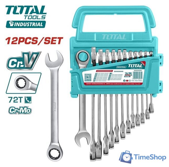 Набор ключей Total THT102RK0126 (12 предметов) - Изображение №1 — Интернет-магазин Time-Shop