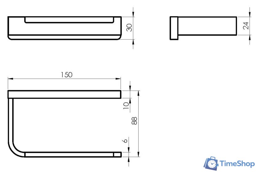 Набор для туалета Rubineta Edela 670115 (черный) - Изображение №5 — Интернет-магазин Time-Shop