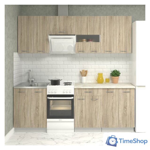 Готовая кухня Mio Tesoro Экстра-лайт 2.2 (дуб сонома/королевский опал) - Изображение №1 — Интернет-магазин Time-Shop
