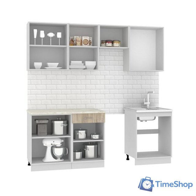 Готовая кухня Mio Tesoro Экстра-лайт 2.2 (дуб сонома/королевский опал) - Изображение №3 — Интернет-магазин Time-Shop