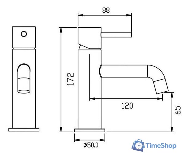 Смеситель Gota Rocio Black and White 016085 - Изображение №3 — Интернет-магазин Time-Shop