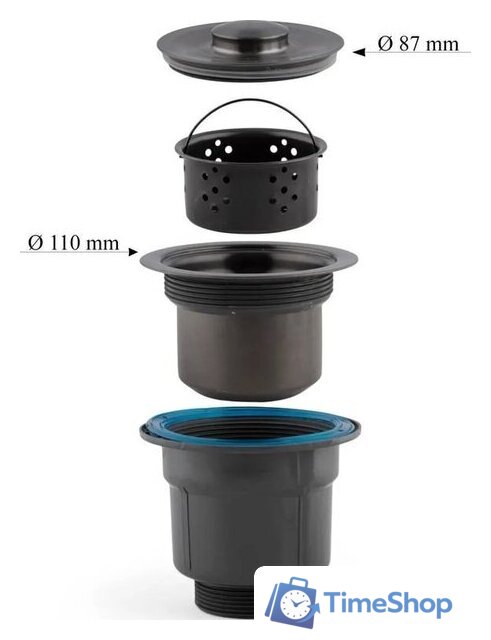 Кухонная мойка Diadonna S5050B-1 - Изображение №8 — Интернет-магазин Time-Shop