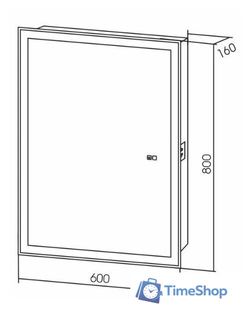  Silver Mirrors Шкаф с зеркалом Киото-2 60 L LED-00002679 - Изображение №4 — Интернет-магазин Time-Shop