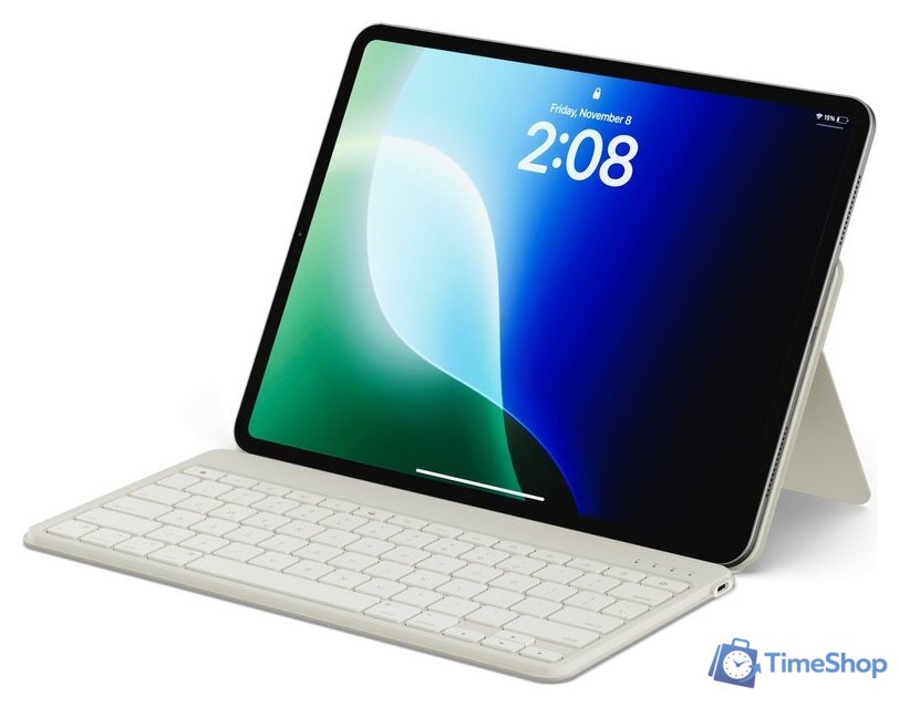 Чехол с клавиатурой Satechi OntheGo Bluetooth Keyboard with Stand ST-KOTGW-RU (песочный) - Изображение №2 — Интернет-магазин Time-Shop