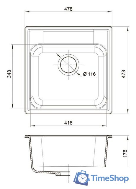 Кухонная мойка Reflexion Etude RF0353GR - Изображение №7 — Интернет-магазин Time-Shop
