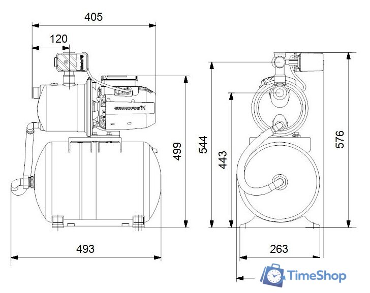 Насосная станция Grundfos JP 5-48 PT-H - Изображение №3 — Интернет-магазин Time-Shop