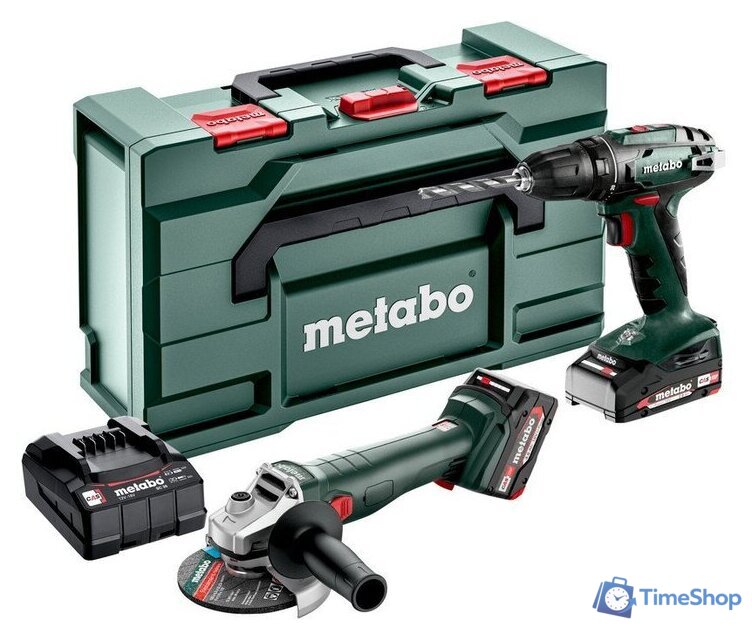  Metabo Combo Set 2.4.3 18 V 685204500 (шуруповерт, болгарка, 2 АКБ, кейс) - Изображение №1 — Интернет-магазин Time-Shop