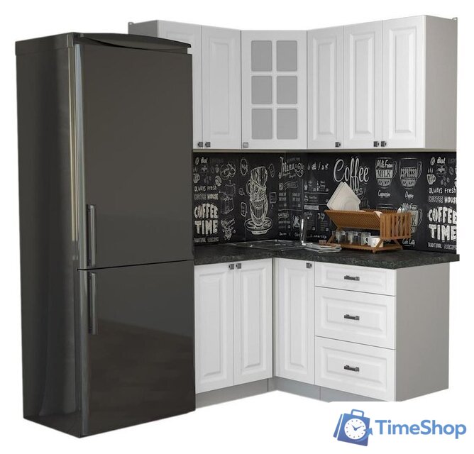 Готовая кухня Интерлиния Мила Деко 1.2x1.5 (белый/кастилло темный) - Изображение №1 — Интернет-магазин Time-Shop