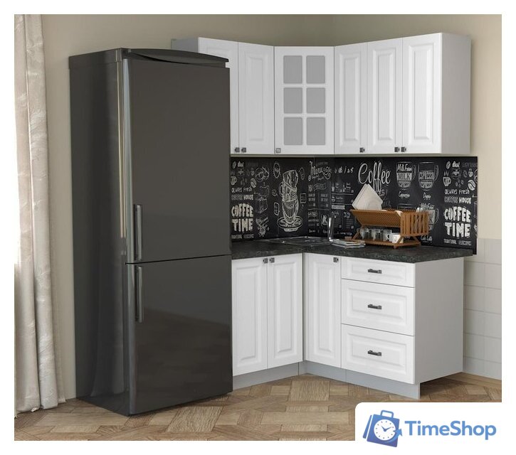 Готовая кухня Интерлиния Мила Деко 1.2x1.5 (белый/кастилло темный) - Изображение №2 — Интернет-магазин Time-Shop