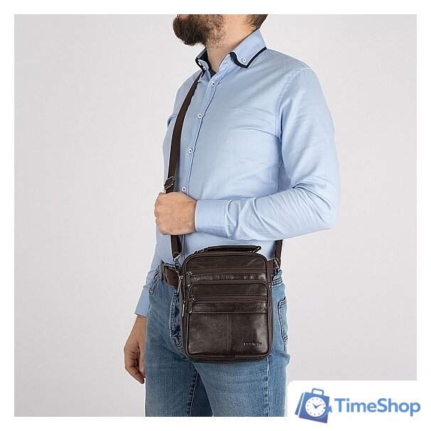 Сумка Poshete 252-8101-DBW (коричневый) - Изображение №11 — Интернет-магазин Time-Shop