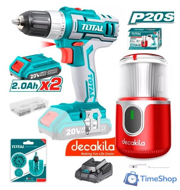  Total TOSLI23013 (шуруповерт, измельчитель, щетки, 2 АКБ) - Изображение №1 — Интернет-магазин Time-Shop