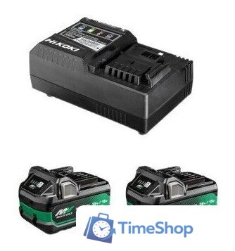 Аккумулятор с зарядным устройством Hikoki UC18YSL3 WHZ (18В/2x5 Ah + 14.4-18В) - Изображение №1 — Интернет-магазин Time-Shop