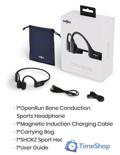 Наушники Shokz OpenRun (черный) - Изображение №9 — Интернет-магазин Time-Shop