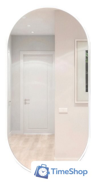 Зеркало EMZE Color Oval 50x100 COLOR.50.100.BEL (белый) - Изображение №1 — Интернет-магазин Time-Shop