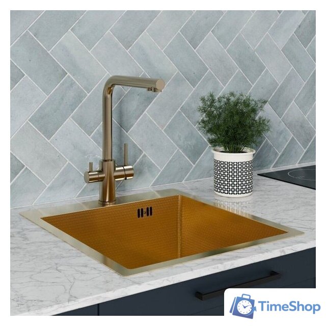 Кухонная мойка Floracio Steel F.4651.GDD - Изображение №2 — Интернет-магазин Time-Shop