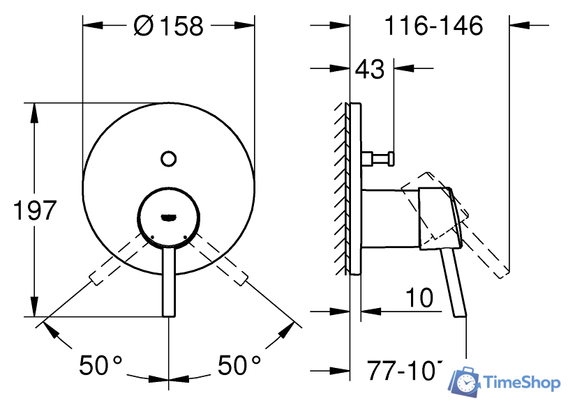 Смеситель Grohe Concetto 24054001 - Изображение №3 — Интернет-магазин Time-Shop