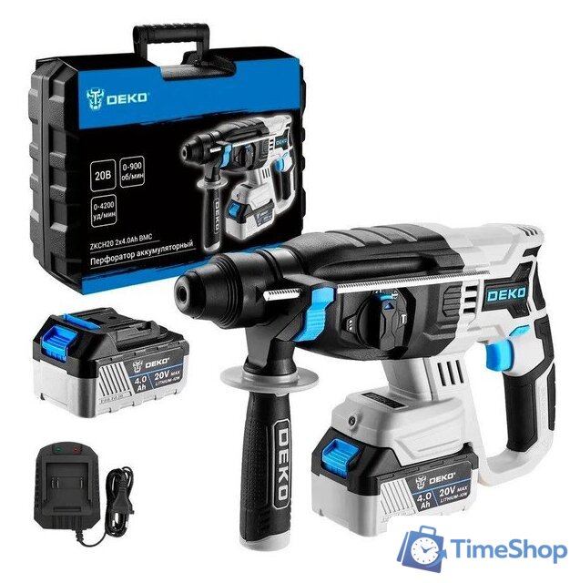 Перфоратор Deko ZKCH20 084-1042 (с 2-мя АКБ, кейс) - Изображение №1 — Интернет-магазин Time-Shop