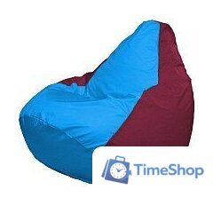 Кресло-мешок Flagman Груша Супер Мега 4XL Г5.1-281 (голубой/бордовый) - Изображение №1 — Интернет-магазин Time-Shop
