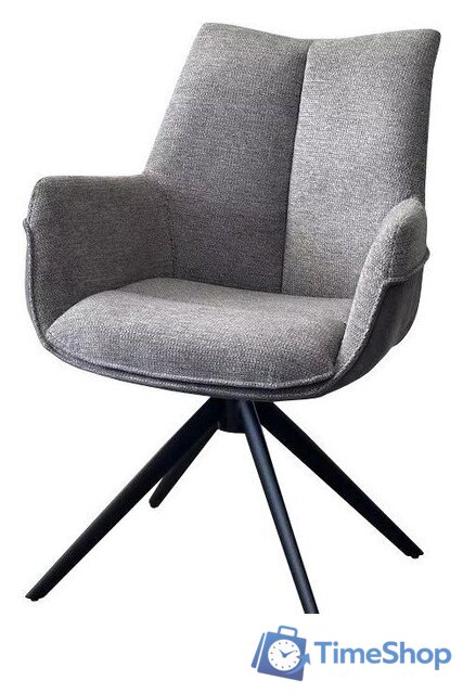 Стул с подлокотниками M-City Pontus 626M05484 (KN01-03 серыйBZ1046-02 темно-серыйчерный) - Изображение №1 — Интернет-магазин Time-Shop