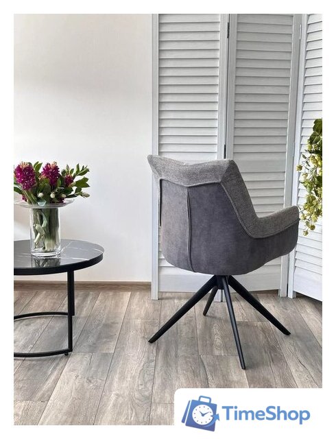 Стул с подлокотниками M-City Pontus 626M05484 (KN01-03 серыйBZ1046-02 темно-серыйчерный) - Изображение №4 — Интернет-магазин Time-Shop