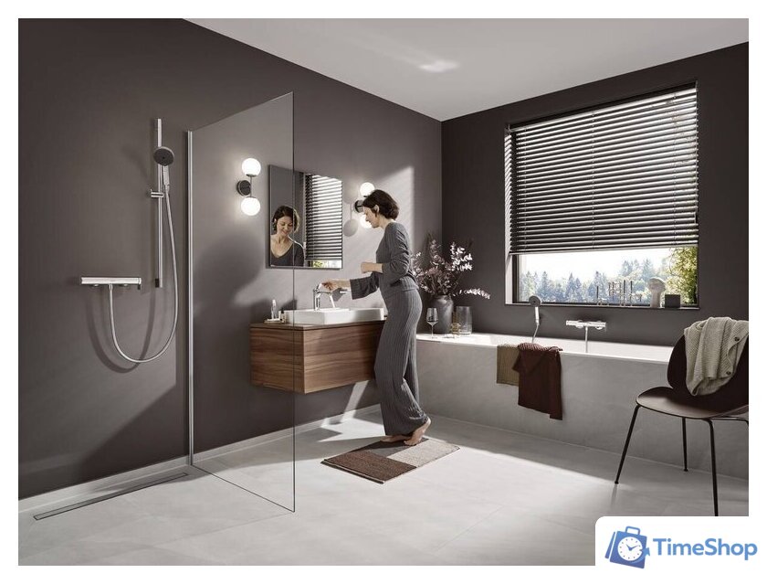 Душевая лейка Hansgrohe Pulsify Select 105 3jet Activation 24100000 (хром) - Изображение №4 — Интернет-магазин Time-Shop