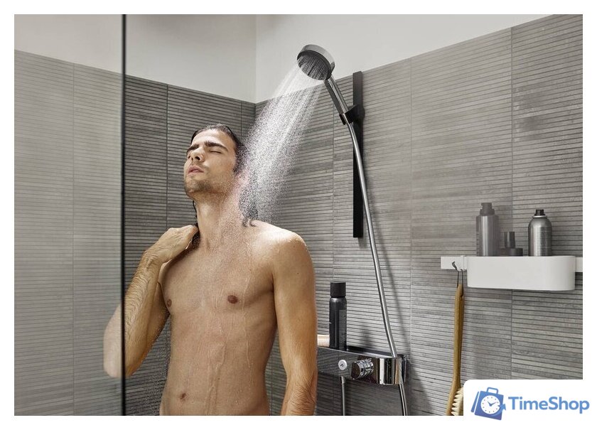 Душевая лейка Hansgrohe Pulsify Select 105 3jet Activation 24100000 (хром) - Изображение №3 — Интернет-магазин Time-Shop