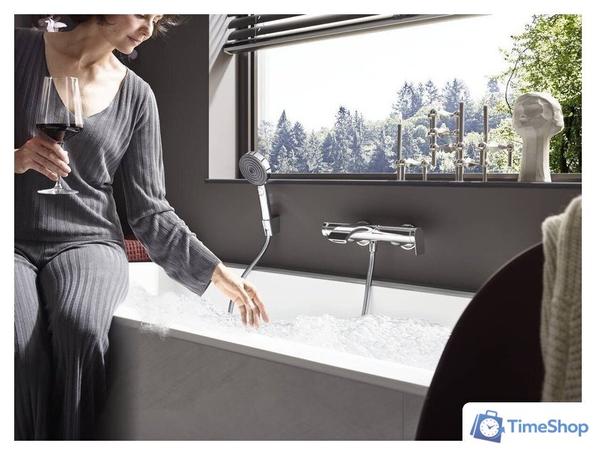 Душевая лейка Hansgrohe Pulsify Select 105 3jet Activation 24100000 (хром) - Изображение №6 — Интернет-магазин Time-Shop