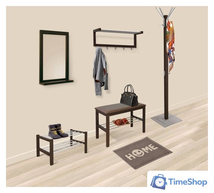 Вешалка для одежды Sheffilton Альберто SHT-CR11 933040 (венге/алюминий металлик) - Изображение №5 — Интернет-магазин Time-Shop