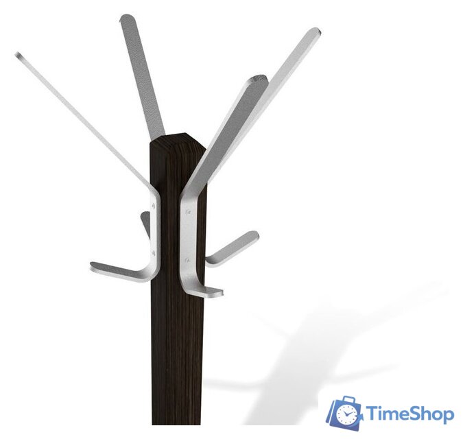 Вешалка для одежды Sheffilton Альберто SHT-CR11 933040 (венге/алюминий металлик) - Изображение №3 — Интернет-магазин Time-Shop