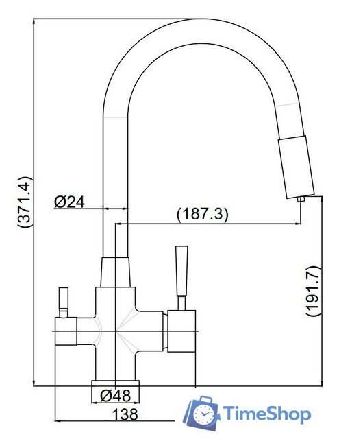 Смеситель Maxonor Pure Life PL4461-8 - Изображение №7 — Интернет-магазин Time-Shop