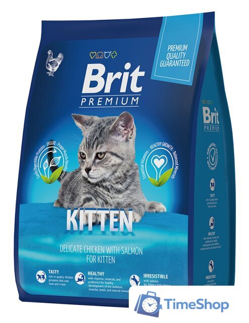 Сухой корм для кошек Brit Premium Cat Kitten для котят с курицей 8 кг - Изображение №1 — Интернет-магазин Time-Shop