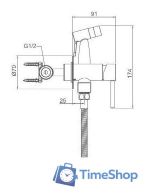 Гигиенический душ Gappo G7206-3 - Изображение №3 — Интернет-магазин Time-Shop