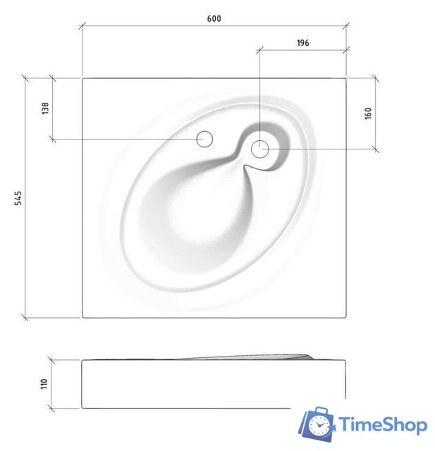 Умывальник Madera Perla 55 - Изображение №1 — Интернет-магазин Time-Shop