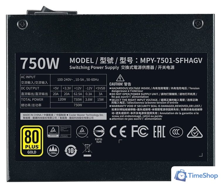 Блок питания Cooler Master V750 SFX Gold MPY-7501-SFHAGV-EU - Изображение №9 — Интернет-магазин Time-Shop