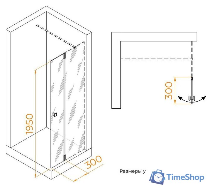 Душевая стенка RGW Z-072Gb 352207203-16 (золото браш/прозрачное стекло) - Изображение №1 — Интернет-магазин Time-Shop