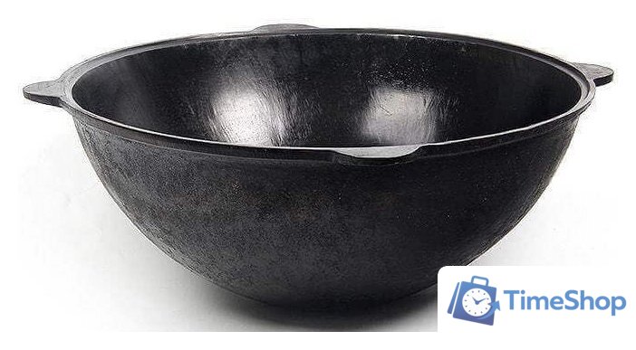 Казан Chugun Invest Узбекский с алюминиевой крышкой (12 л, плоское дно) - Изображение №3 — Интернет-магазин Time-Shop