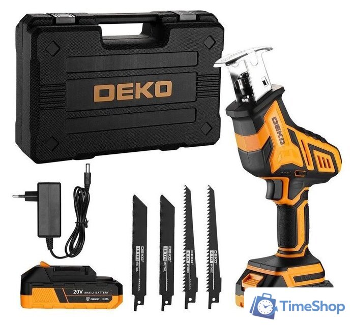 Сабельная пила Deko DKRS20 085-1070 (с 2-мя АКБ, кейс) - Изображение №1 — Интернет-магазин Time-Shop