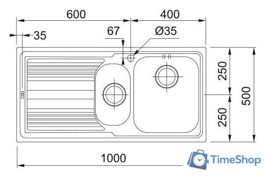 Кухонная мойка Franke Logica LLL 651-100 101.0086.254 - Изображение №4 — Интернет-магазин Time-Shop