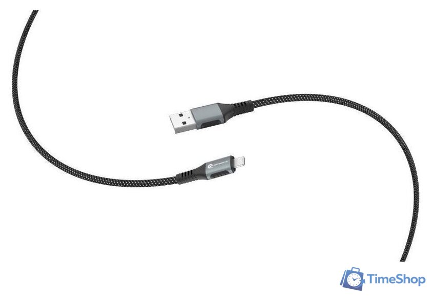 Кабель Atomic 30.395 USB Type-A - Lightning (1.2 м, черный) - Изображение №3 — Интернет-магазин Time-Shop