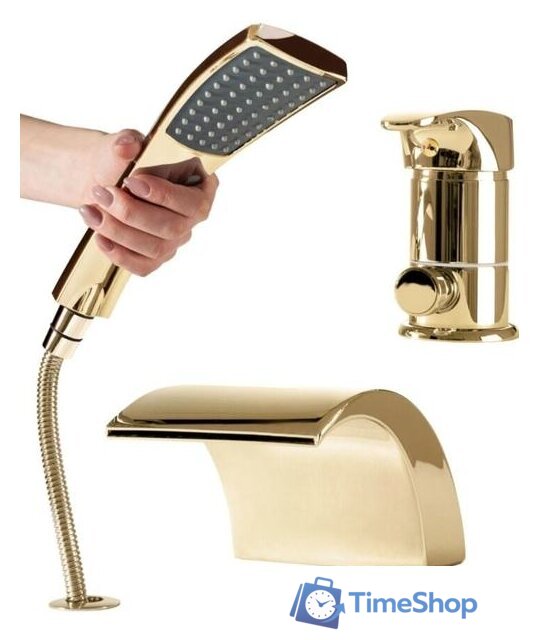 Смеситель Rea Riven REA-B0497 (золотистый) - Изображение №3 — Интернет-магазин Time-Shop