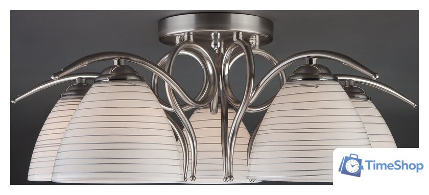 Припотолочная люстра Евросвет 30121/5 (никель) - Изображение №3 — Интернет-магазин Time-Shop