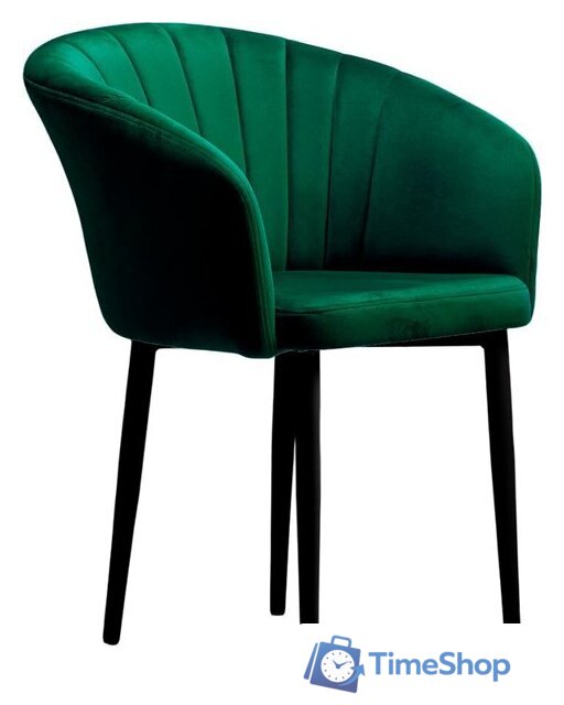 Стул с подлокотниками Памир Версаль F74 Поворотный (зеленый/черная опора) - Изображение №1 — Интернет-магазин Time-Shop