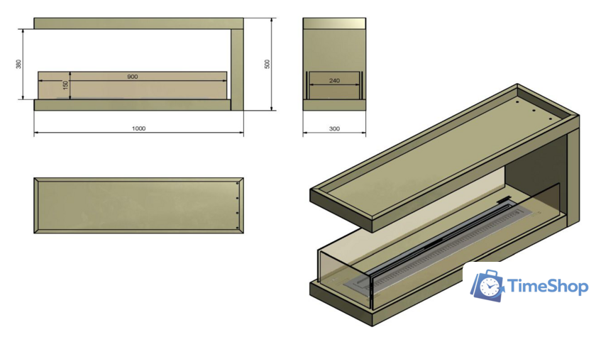 Биокамин Infire Inside U1000.2 - Изображение №10 — Интернет-магазин Time-Shop
