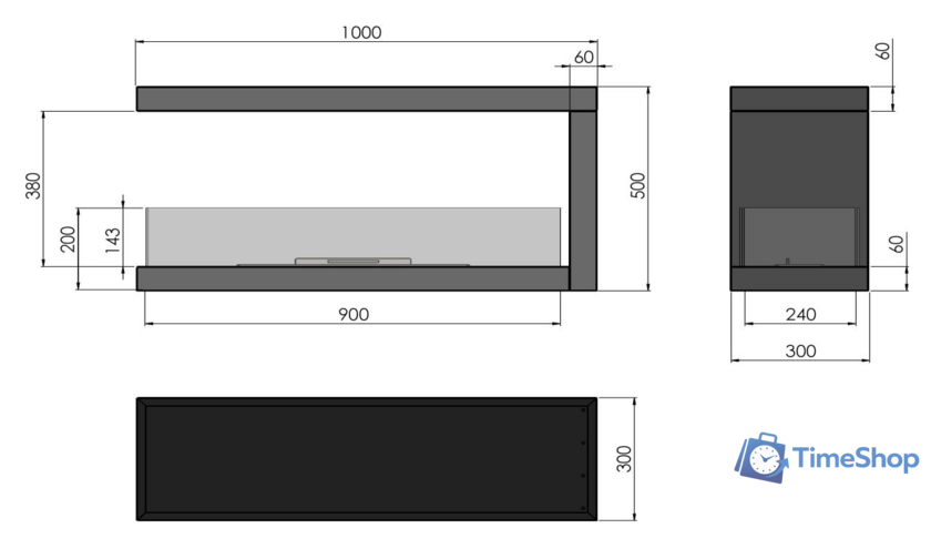 Биокамин Infire Inside U1000.2 - Изображение №5 — Интернет-магазин Time-Shop
