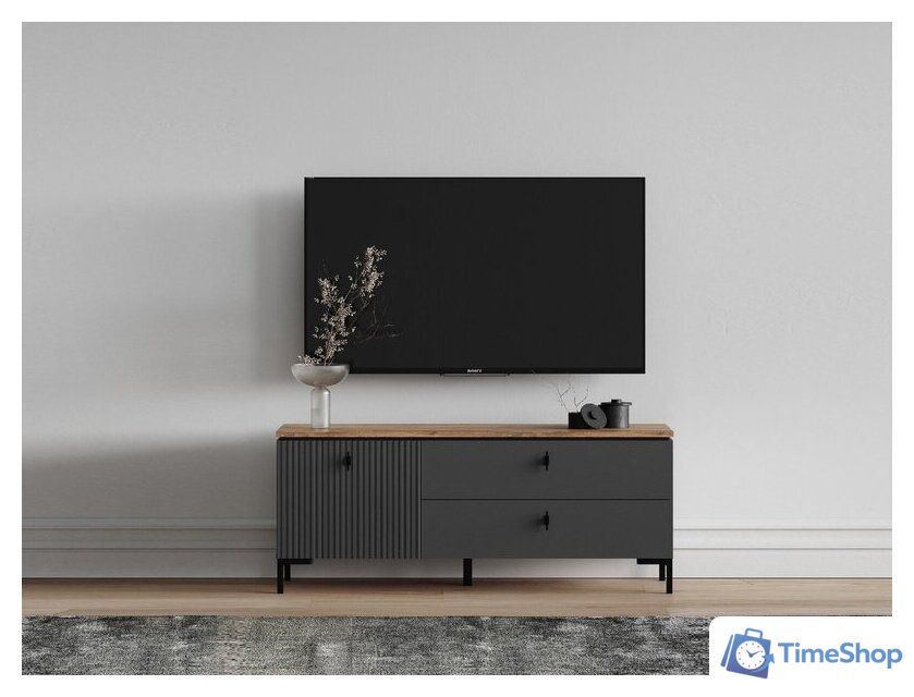 Тумба Black Red White San Gimignano RTV1D2S (антрацитовый/дуб нокс) - Изображение №3 — Интернет-магазин Time-Shop