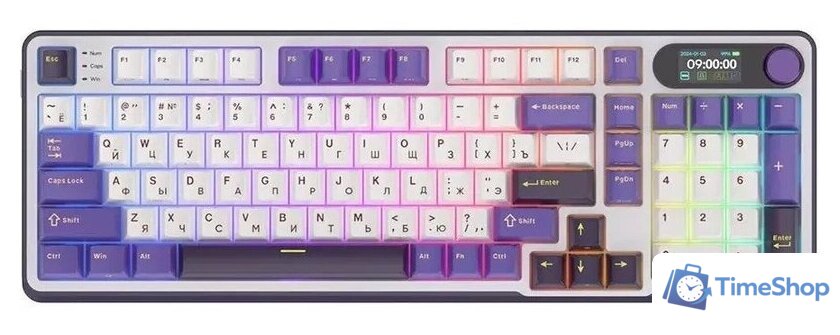 Клавиатура Royal Kludge RK-S98 RGB Blackberry (RK Brown) - Изображение №2 — Интернет-магазин Time-Shop