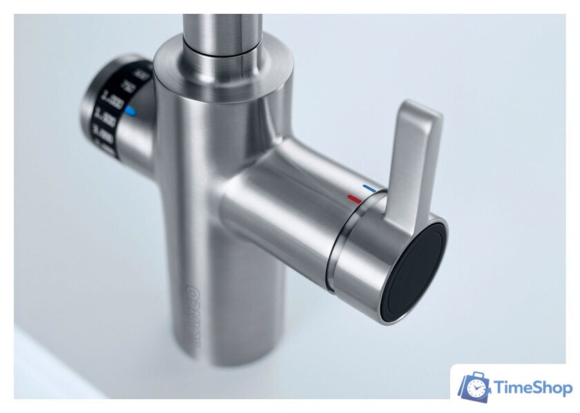 Смеситель Blanco Evol-S Volume с дозатором воды (рычаг справа, нержавеющая сталь) - Изображение №7 — Интернет-магазин Time-Shop